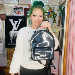 Mochila Petite Jolie LizzyShiny Black Backpack Chic